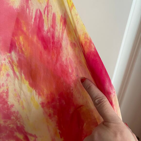 Stunning Silk Women’s Tie Dye Multicolor Kaftan Boho Ethereal Coverup OS - Picture 15 of 16